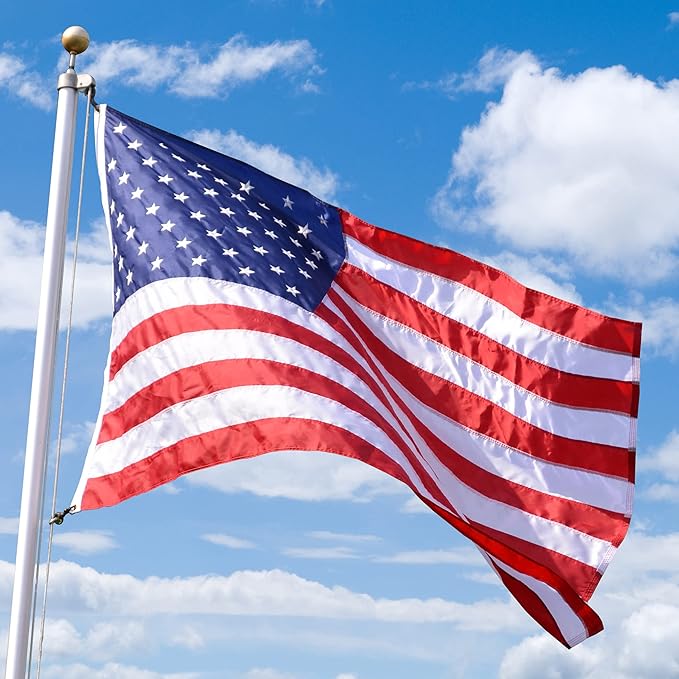 American Flag - 100% Made in the USA - 3' x 5' ft - Koralex II 2-ply Polyester - Sturdy, Durable and Patriotic - Great for Gardens, Homes, Patios and Cars – By Valley Forge Flag