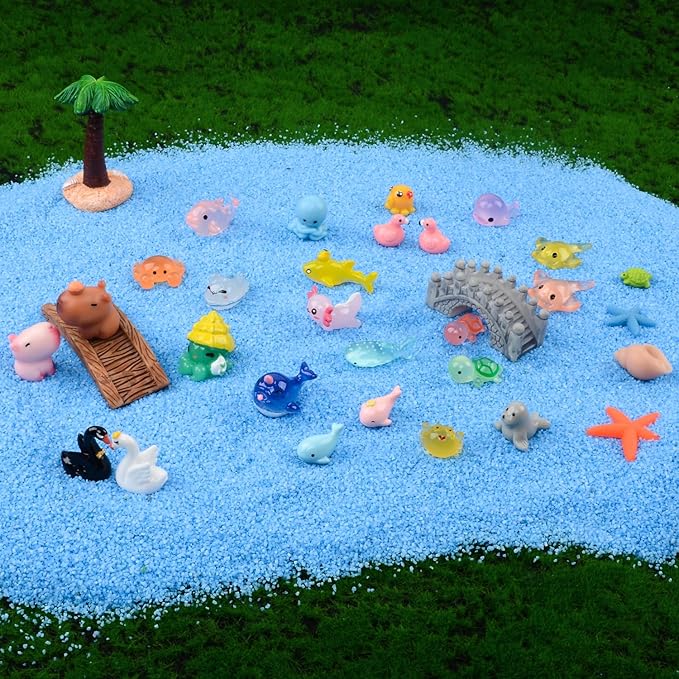 150 Pcs Mini Resin Animals Miniature Animal Figurines Tiny Resin Animals Mini Animals Small Animals Figures Bulk for Fairy Garden Décor Micro Landscape Ornaments Dollhouse Craft Accessories