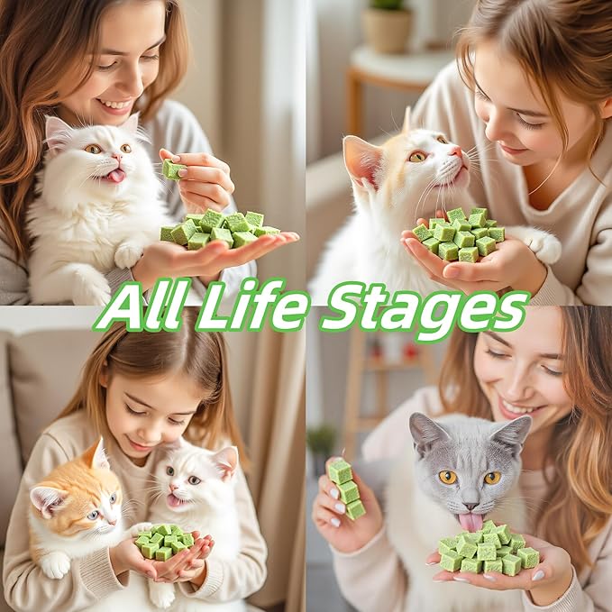 250g/8.82oz Cat Toy Cats Grass Treats, Fish Oil Kitten Grass Catnip Stick for Hairball Removal Teeth Cleaning Cats Edible Freeze Dried Kitty Lickable Chew Dental Snack for Indoor Kitty Food