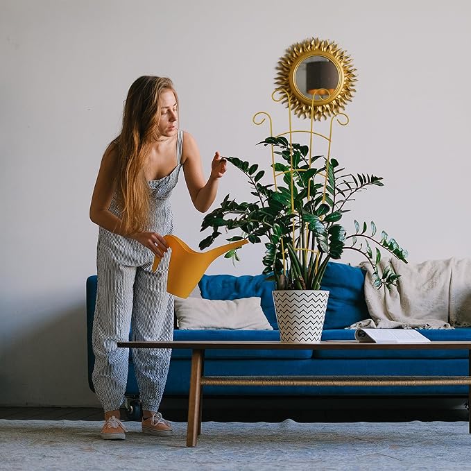 30 Inch Plant Trellis Indoor for Potted Plants 3 Pack Indoor Plant Trellis for Climbing Plants Stackable Houseplant Trellis Metal Garden Pot Trellis for Vine Ivy Support(30inch Gold)