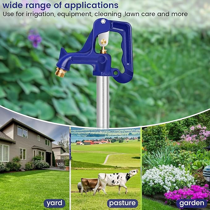 4.25FT Frost-Free Yard Hydrant, Freezeless Frost Proof Hydrant,Water Hydrant 3/4" Pipe Connection,Total Length 4.25ft, 24" Bury Depth,for Yard,Garden,Pasture Irrigation and Drinking