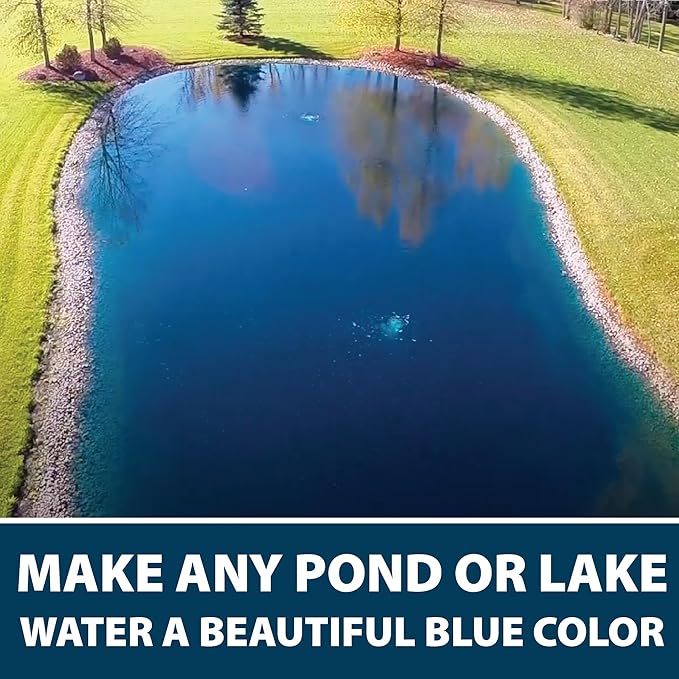 Airmax Pond Dye Packets Natures Blue Colorant for Large Pond & Lake, Beneficial UV Blocking Color Concentrate, Maintain Clean & Clear Pond, Fish, Bird & Animal Safe, Easy Treatment, 4 Soluble Packets