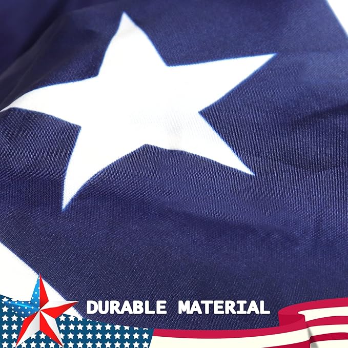 3 x 6 Ft American Pleated Fan Flag, USA Patriotic Half Fan Bunting Flag, 4th of July Decorations Flags (Set of 3)