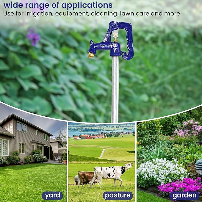 5.25FT Frost-Free Yard Hydrant, Freezeless Frost Proof Hydrant,Total Length 5.25ft, 36" Bury Depth,Water Hydrant 3/4" Pipe Connection,for Yard,Garden,Pasture Irrigation and Drinking