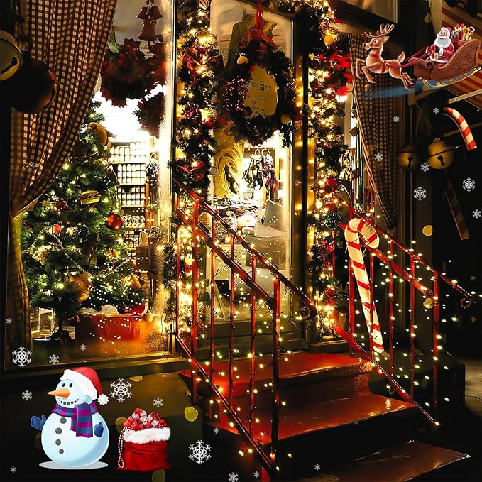 4-Pack Total 800 LED Solar String Lights for Outside, Solar Christmas Lights Outdoor Waterproof, Green Wire Solar Tree Lights with 8 Lighting Modes for Xmas Wedding Party Garden Decoration(Warm White)