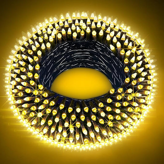 66FT Christmas Decorative Lights, Connectable 200 LED Green Wire Fairy String Lights Plug in, 8 Lighting Modes LED String Lights, for Indoor Outdoor Xmas Tree Wedding Party Decoration Warm White