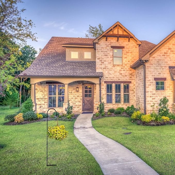 Ashman Shepherd's Hooks 35 Inch (4 Pack), Black, Made of Premium Metal for Hanging SolarLights, Bird Feeders, Mason Jars, Christmas Lights, Lanterns, Garden Stakes and Wedding Décor.