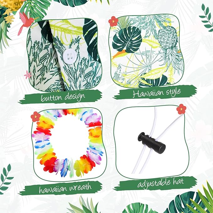 Goose Outfit Lawn Goose Porch Clothing Outfits for Yard Summer Luau 23'' Lawn Outdoor Decoration(Fresh Style)