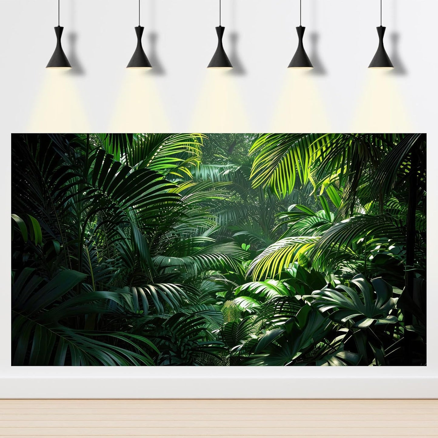 Aquarium Background Enchanting Beauty of Jungle Terrarium Backdrop Nature Jungle Green Leaf Palms Fish Tank Background Reptile Habitat Backdrop Wallpaper Poster Decor Vinyl 30x18in