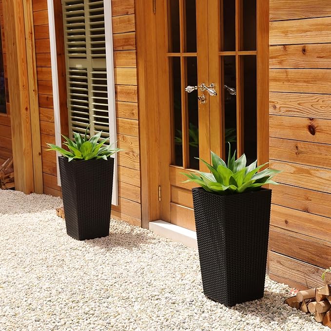 Artificial Plants Outdoor,UV-Resistant Fake Agave Succulent Plant 23 Inch Medium Size Faux Succulents Stems for Indoor Realistic & Natural Home Decor Plants for Office Housewarming