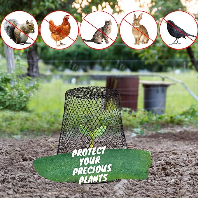 Garden Cloches for Plants, Sapbontchi Chicken Wire Plant Covers Plant Protectors from Animals Plant Protector Metal Plant Cages to Keep Rabbits Out Bunnies Chicken Squirrels Bird Out