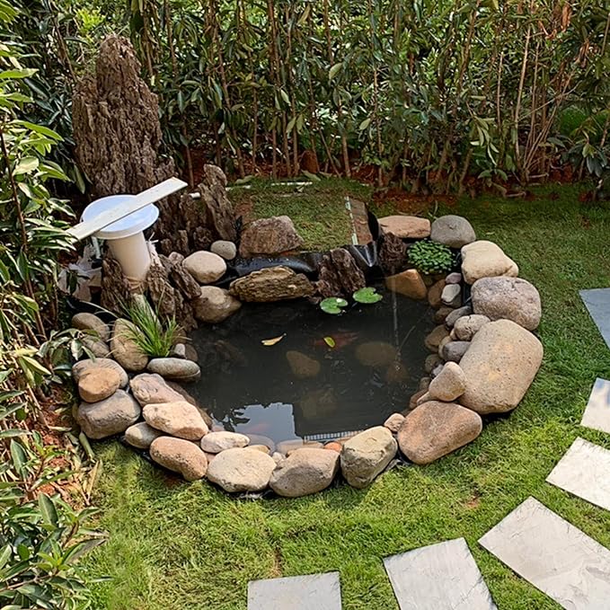 7 x 10 FT Pond Liner, 20 Mil Fish Pond HDPE Liner, Pond Liners for Outdoor Ponds, Koi Ponds, Garden Fountain, Waterfall
