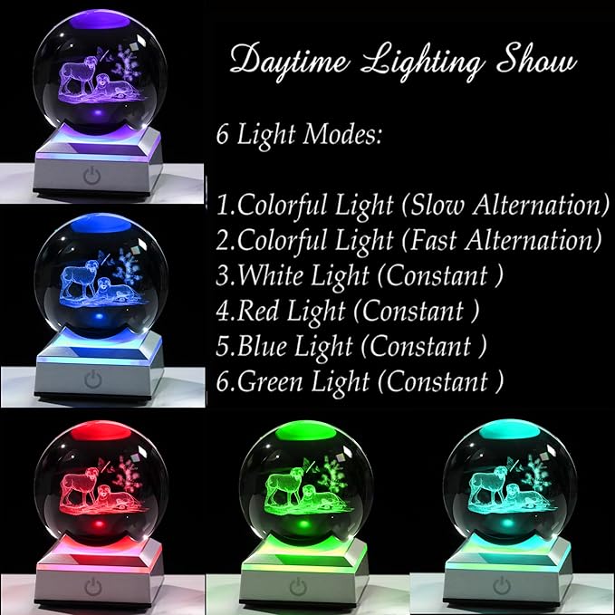3D Crystal Ball Labrador Retriever Gifts for Women Men - Labrador Retriever Statue Paperweight Birthday Christian Gifts for Best Friend Daughter Keepsake Paperweight -Dog Figurines Statues Home Decor