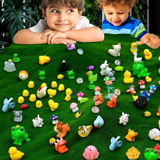 150 Pieces Mini Resin Animals Mini Resin Figures Tiny Resin Animals Model Set for DIY Miniature Garden Decor, Dollhouse Ornament,Succulents Plants Ornaments, Animals Party Favors