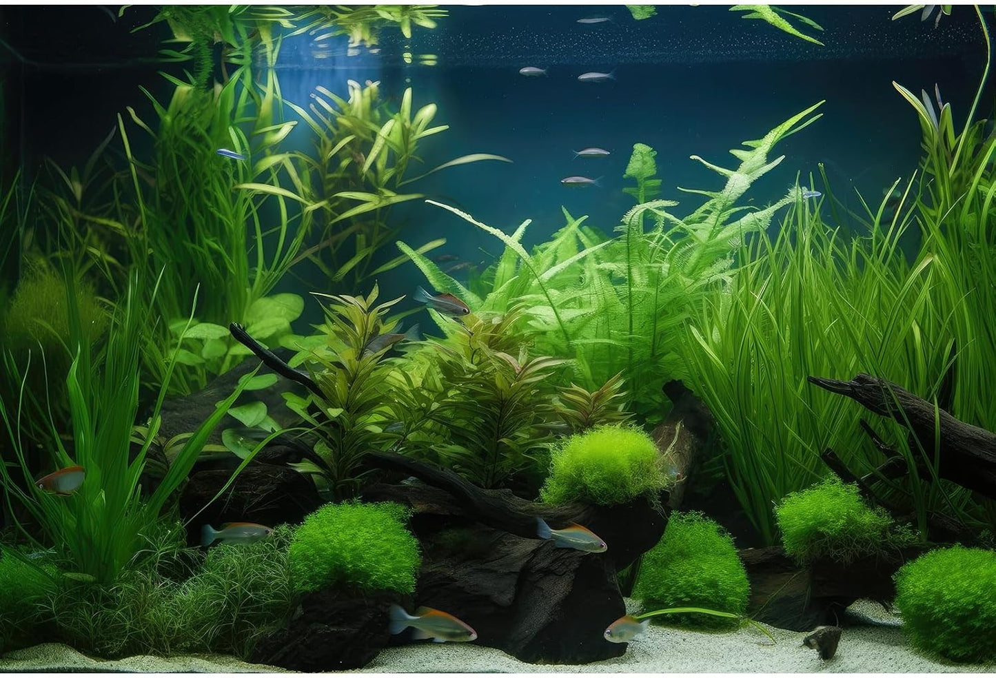 Aquarium Background Diverse Collection of Aquatic Plants Seagrasses Terrarium Background Redwood Root Moss Tropical Style Underwater Plants Fish Tank Background Under The Sea Aquarium Backdrop 24x16in