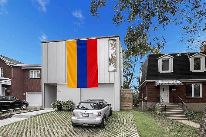 Armenia Extra Large Flag 12x18FT Giant Armenian National Polyester Flag With 5 Grommets For Patriotic Armenian Themed Festival Events Party Decoration(Armenia, 12x18FT)