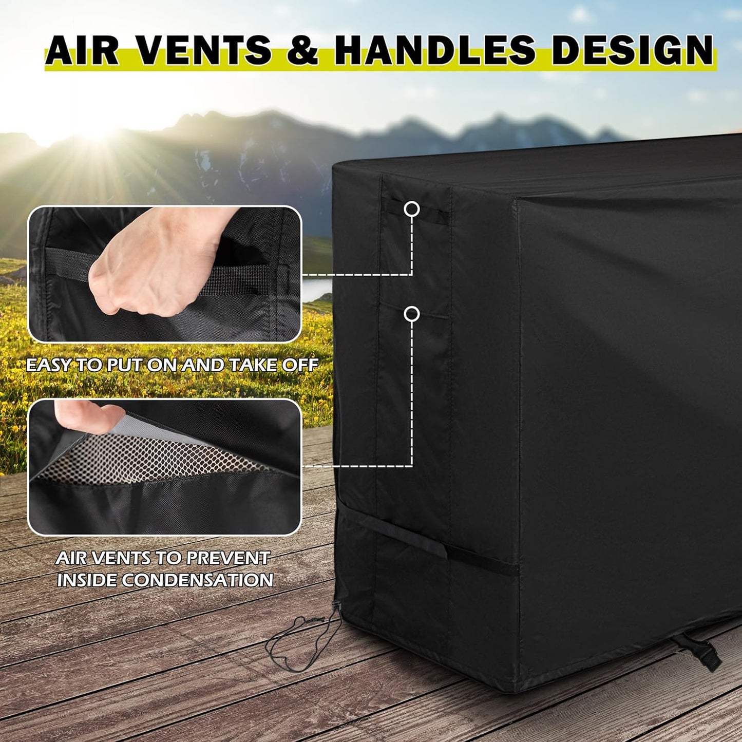 Griddle Cover for Member's Mark 4-Burner Outdoor Gas Grill, Flat Top Grill Cover for Member's Mark 36 Inch Outdoor Griddle-Waterproof Griddle Cover 72in