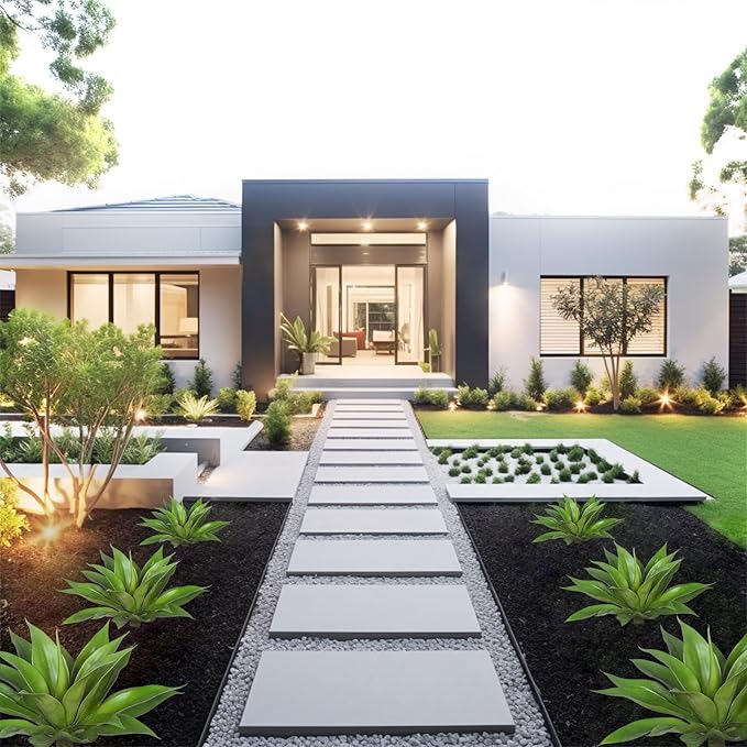 Artificial Agave Plants,Large UV Resistant Fake Agave Planters for Indoor and Outdoor Decorating Artificial Plants for Outdoors Fake Plants (2Pack, 18"