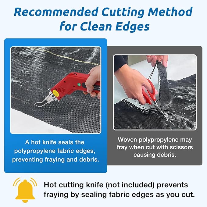 8ft x100ft Black Weed Barrier Landscape Premium Fabric-Heavy Duty Woven Ground Cloth with Superior Permeability Weed Control Convenient Design