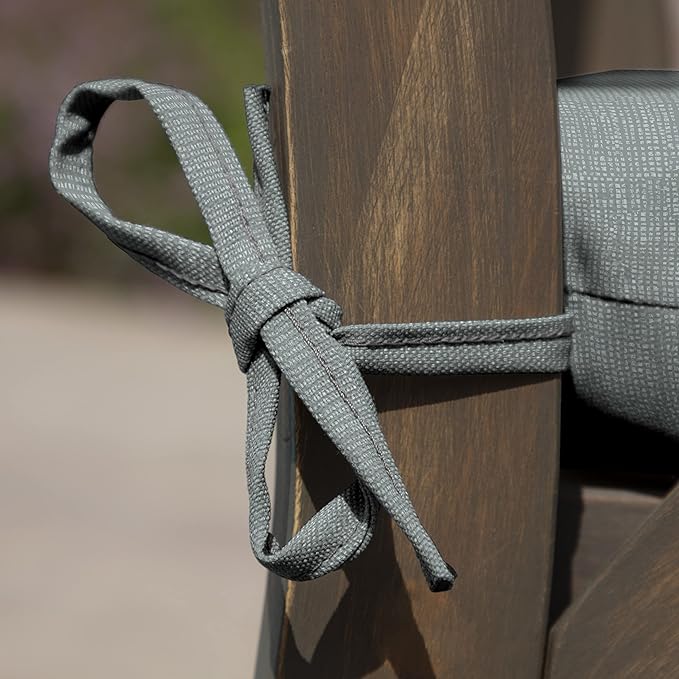 Arden Indoor/Outdoor Seat or Rocking Chair Cushion, 19 x 18, Water Repellent, Rain Proof, Fade Resistant Cushion for Rocking or Dining Chairs Stone Grey Leala