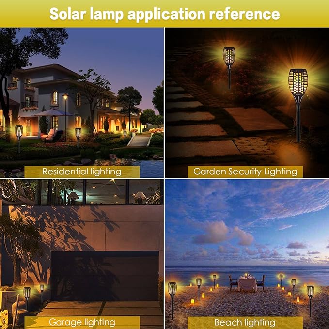 Aityvert Upgraded Solar Torch Lights 43 inches Flickering Dancing Flames Outdoor Waterproof Landscape Lighting Dusk to Dawn Auto On/Off Solar Lights for Yard Garden Patio Pool 1-Pack