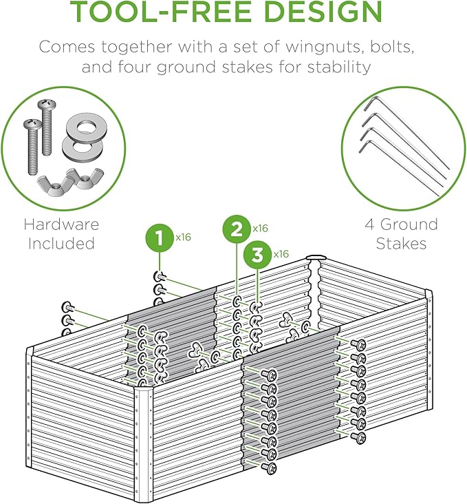 Best Choice Products 4x2x2ft Outdoor Metal Raised Garden Bed, Deep Root Planter Box for Vegetables, Flowers, Herbs, and Succulents w/ 119 Gallon Capacity - Terracotta