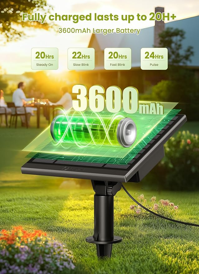 Brightown 75FT Solar String Lights Outdoor Waterproof with Remote, Solar Patio Lights with 35 Shatterproof LED Bulbs, 3 Light Mode, Dimmable & Timer, Hanging String Lights for Porch Garden Bistro