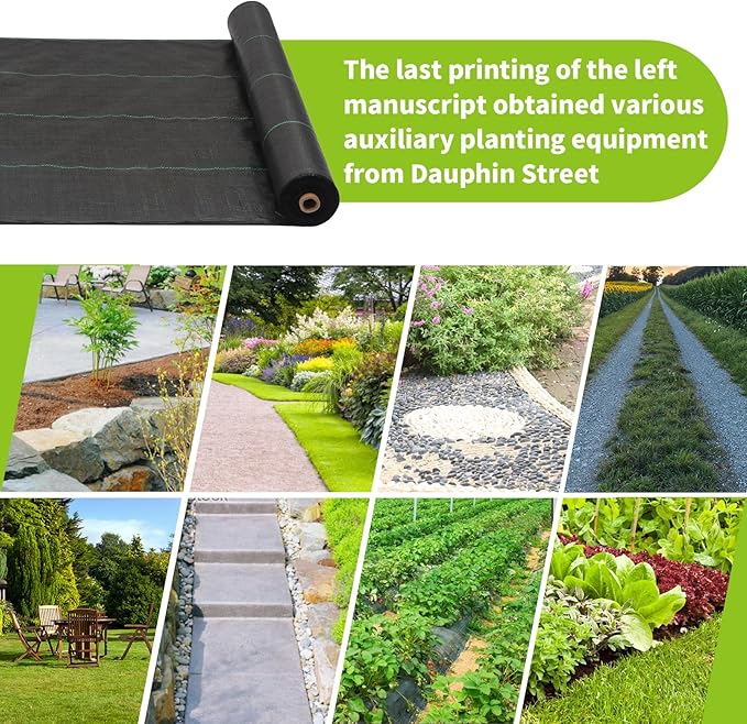 3x100ft 3.2OZ, Weed Barrier Landscape Fabric Heavy Duty, Woven Weed Control Fabric, High Permeability Good for Flower Bed, Geotextile Fabric Underlayment, Driveway (2.6ft*100ft)