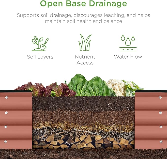 Best Choice Products 8x2x1ft Outdoor Metal Raised Garden Bed, Oval Deep Root Planter Box for Vegetables, Flowers, Herbs, and Succulents w/ 108 Gallon Capacity - Terracotta