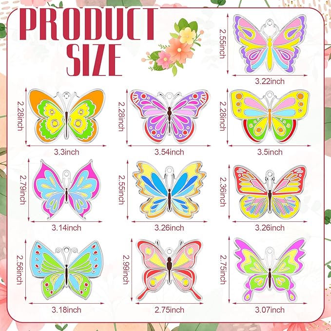30 Sets Suncatchers Window Art Kits, DIY Sun Catchers Bulk Crafts Paint Your Own Window Ornaments for Boys Girls Classroom Home Party Birthday Activity Decor (Butterfly Style)