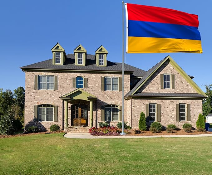 Armenia Extra Large Flag 6x10FT Giant Armenian National Polyester Flag With 3 Grommets For Patriotic Armenian Themed Festival Events Party Decoration (Armenia, 6x10FT)