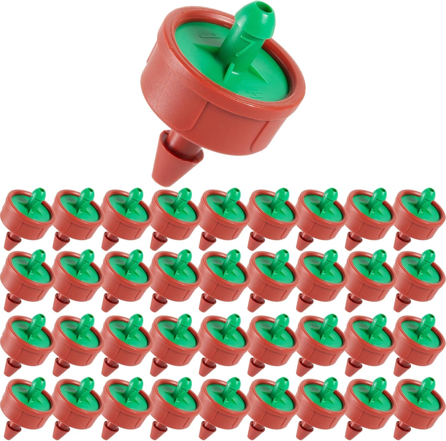 200Pcs 0.25 GPH Pressure Compensating Irrigation Spot Drippers,Constant Flow Barb Outlet Watering Dripper Emitters Heads Parts for 1/4 Inch Watering Tubing Line for Garden Pots Plant Irrigation System