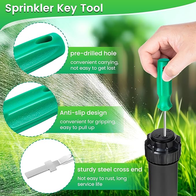 2 Pack Rotor Adjustment Tool Compatible with Rain Bird 5000 Sprinkler Heads, Rotor Pull up Tool and Adjustment Screwdriver, Sprinkler Removal Tool for Lawn Irrigation Sprinkler System