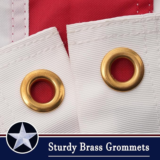 AZCOVER American Flag 3x5 FT Us Flag for Outside Heavy Duty Nylon American Flags for Outdoor with Embroidered Stars Sewn Stipes and Brass Grommets United States Flag