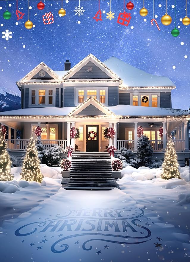 Brightown C7 Pure White LED Christmas Lights, 25Ft Vintage String Lights with 25+1 Plastic Bulbs, E12 Candelabra Base, Outdoor Retro Style Hanging Lights for Xmas Patio Fence Roofline Holiday