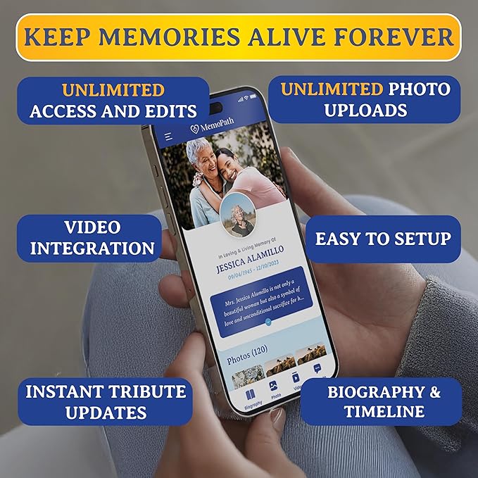 3 pcs QR Memorial Plaque and Memorial Webpage - Cemetery Plaques for Grave, Cemetery Qr Code, Memorial Qr Code for Headstone, Memorial Plaques, Memorial Gifts for Loss of Loved One