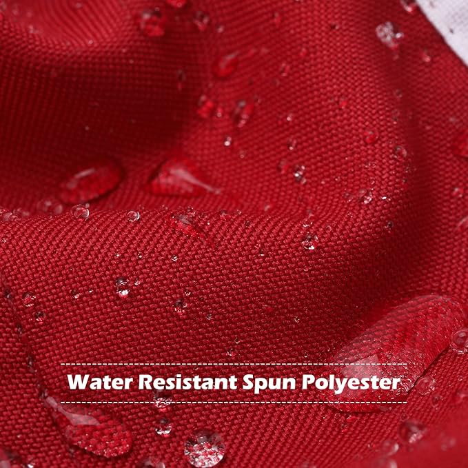 American Flag 5x8 Ft Deluxe Water Resistant Series Made From Heavy Duty Super Tough Spun Polyester/Embroidered Stars/Sewn Stripes/Brass Grommets,US Flags Perfect for Outside