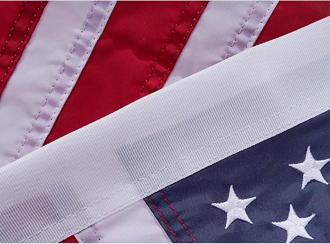 American Flag 12x18 Boat Flags Outdoor Heavy Duty - Embroidered USA 1x1.5 Ft Flags - Heavy Duty Banner US Nylon Sewn Stripes Indoor with 2 Brass Grommets