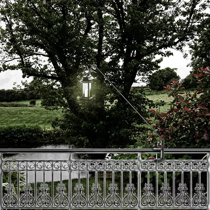 Ashman Deck Hook 32-Inch (1 Pack), Double Forged Solid Metal Single Piece Rod, Ideal for Bird Feeders, Plant Hangers, Coconut Shell Hanging Baskets, and Lanterns.