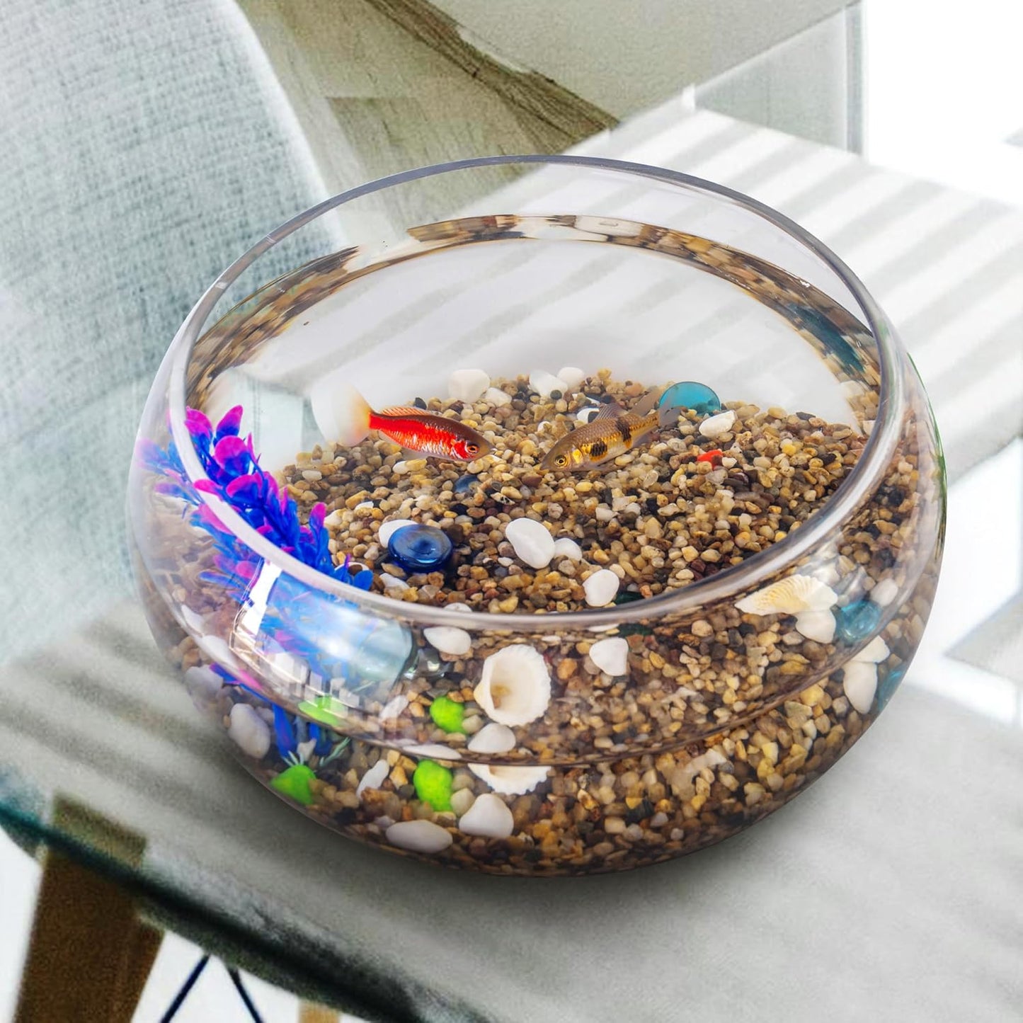 5 lbs Aquarium Gravel, 2-4mm Fish Tank Gravel, Succulent Cactus Pea Gravel for Indoor Plants, River Rocks for Gardening, Flower Pots, Vase Fillers, Garden Landscaping