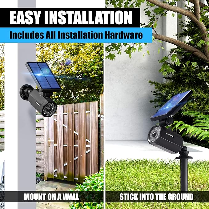 Bell+Howell Bionic Spotlight LED Solar Lights Solar-Powered Spot Light with 25 Feet Motion Sensor Outdoor Waterproof Frost Resistant Yard Outdoor Lighting As Seen On TV (Original, Set of 2)