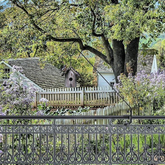 Ashman Deck Hook 32-Inch (2 Pack), Double Forged Solid Metal Single Piece Rod, Ideal for Bird Feeders, Plant Hangers, Coconut Shell Hanging Baskets, and Lanterns.