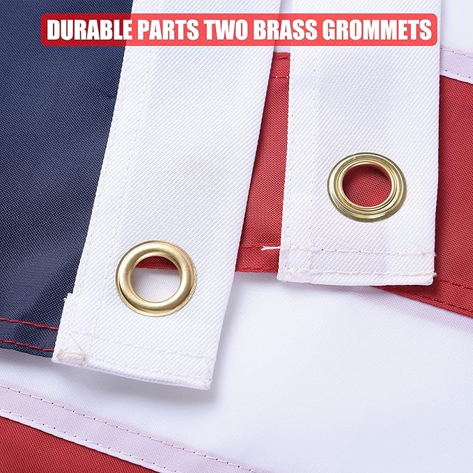 American Flag 3x5 Ft, USA US Flags Outdoor, Heavy Duty Durable, Embroidered Stars, Sewn Stripes and Brass Grommets