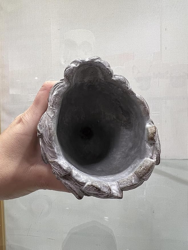 Abbott Collection Aphrodite Head Planter – Medium Indoor and Outdoor Planter Pots - Whimsical Woman Statue Head Planter for Flowers and Succulents (8.5 inch, Grey/Gold)