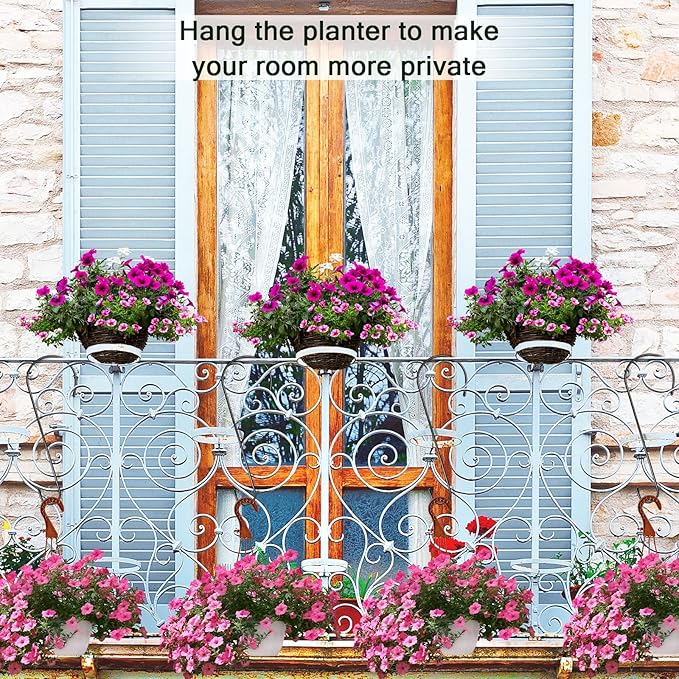 6 Pack 16 Inch Extra Large S Hooks for Hanging Plants, Rust-Proof Heavy Duty Tree Branch Hook Plant Hooks Outdoor for Hanging Bird Feeder,Patio,Indoor Uses